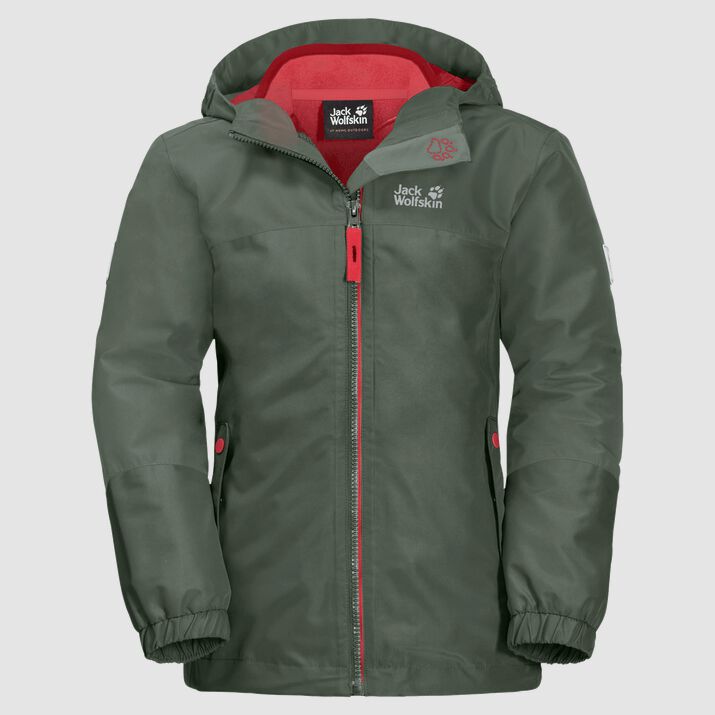 Jack Wolfskin Kids Iceland 3in1 Jacket Green 316092EGD